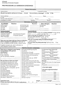 patient intake form image